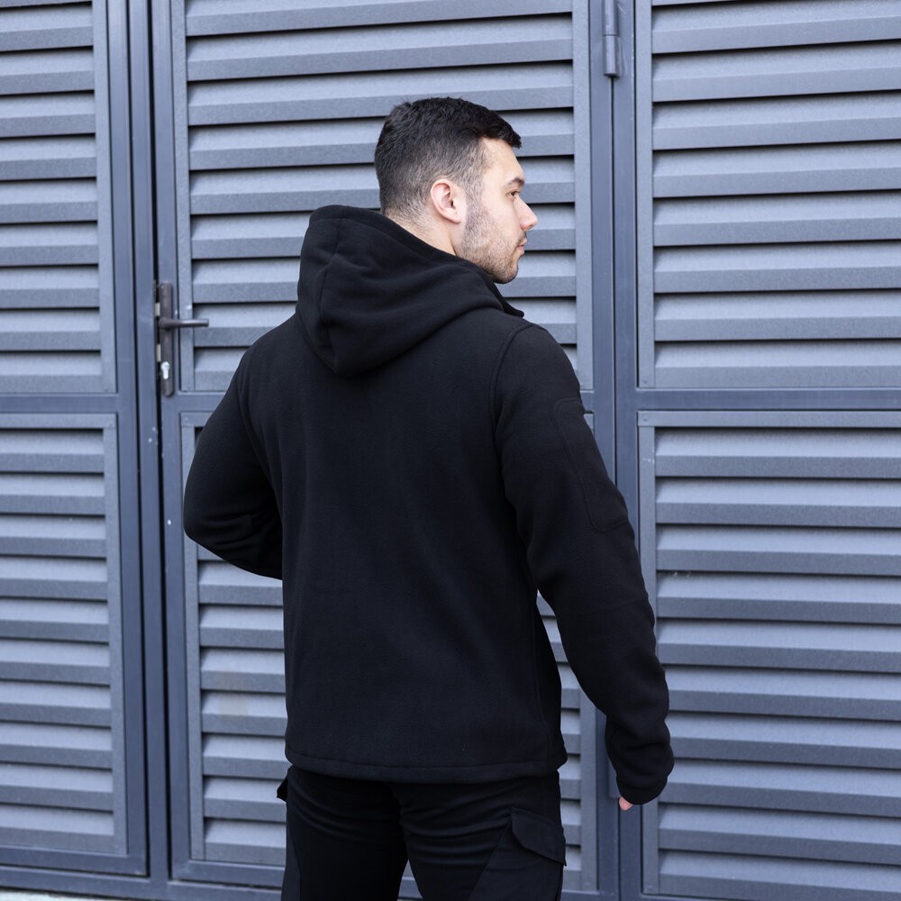 Чоловіча толстовка флісова на блискавці Pobedov Explorer чорна, укр, укр