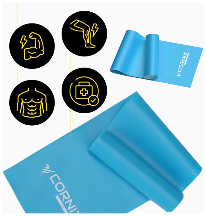 Стрічка-еспандер Cornix Flat Band 200 х 15 см для спорту та реабілітації 12 кг XR-0085