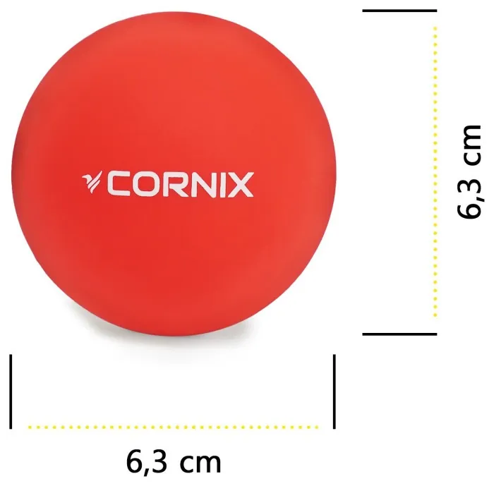 Массажный мяч Cornix Lacrosse Ball 6.3 см XR-0117 Red