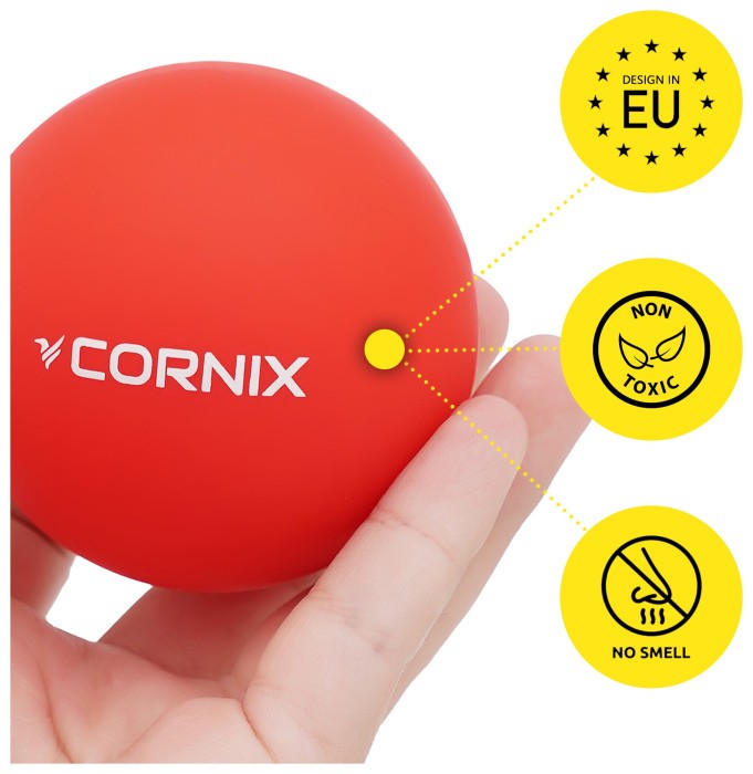Массажный мяч Cornix Lacrosse Ball 6.3 см XR-0117 Red