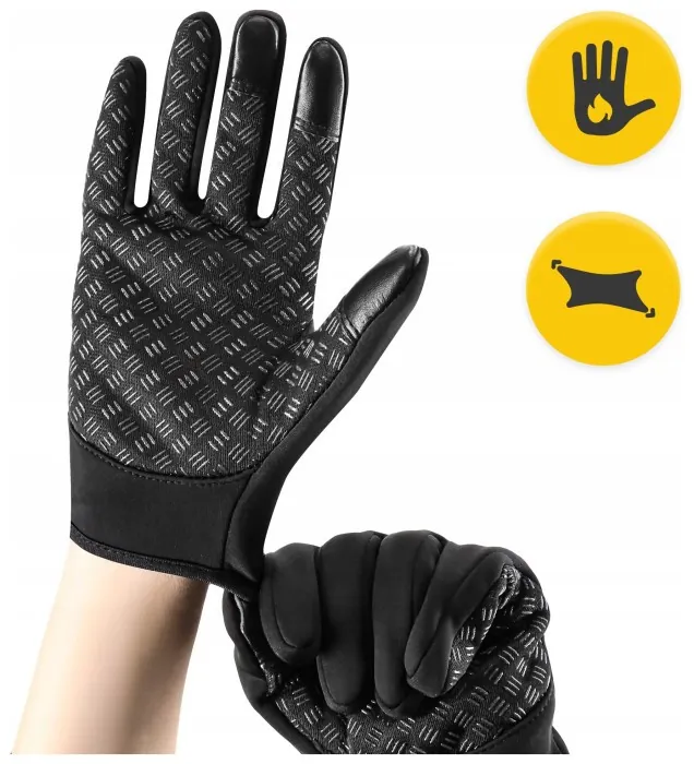 Перчатки для бега 4FIZJO Size XL Black (P-5907739318145)