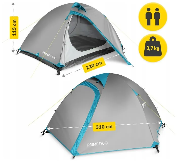 Намет туристичний Mountain Goat Prime Duo 2-місний Grey (P-5905973406550)