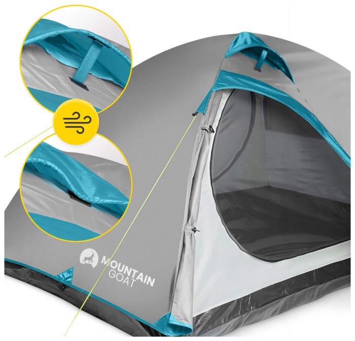 Намет туристичний Mountain Goat Prime Duo 2-місний Grey (P-5905973406550)