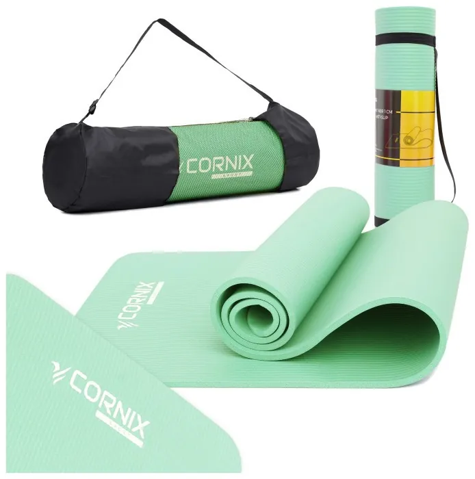 Коврик спортивный Cornix NBR 183 x 61 x 1 cм для йоги и фитнеса XR-0491 Light Green