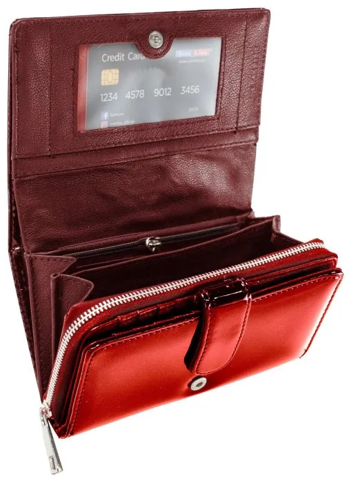 Гаманець жіночий шкіряний Semi Line RFID Red (P8229-2)