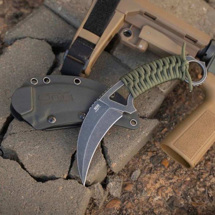 Нож SOG Gambit XL, Black Stonewashed