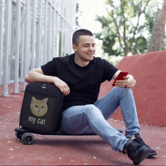 Рюкзак із LED екраном Sobi Pixel SB9702 Gray