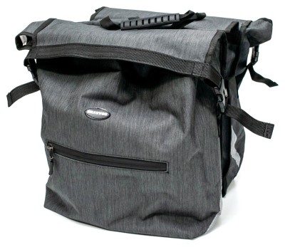 Велосумка штаны, на багажник 35x30x13cm серый BRAVVOS F-088, водоотталкивающий. материал