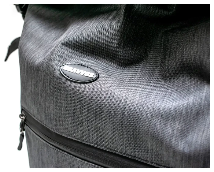 Велосумка штаны, на багажник 35x30x13cm серый BRAVVOS F-088, водоотталкивающий. материал