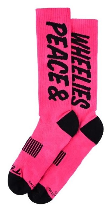 Носки TLD MENS PERFORMANCE SOCKS; PEACE & WHEELIES [FUSCIA] L/XL