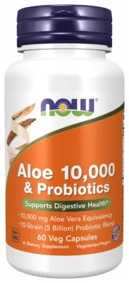 Aloe Vera 10000 & Probiotics - 60 vcaps (Без этикетки)