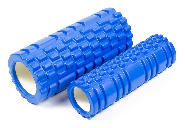 Масажний ролик EasyFit Grid Roller Double 33 см Синій