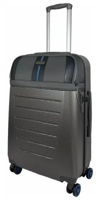 Валіза Semi Line 24" (M) Dark Brown/Blue Line (T5736-2)