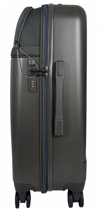 Валіза Semi Line 24" (M) Dark Brown/Blue Line (T5736-2)
