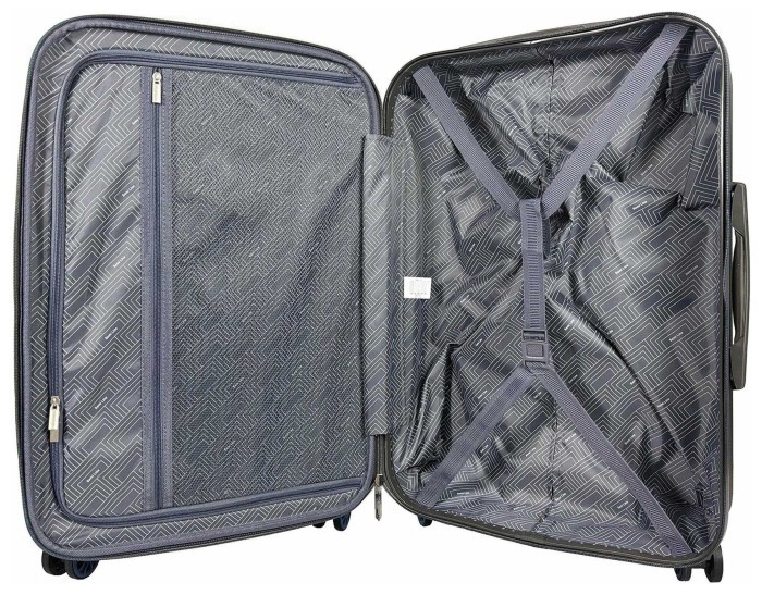 Валіза Semi Line 24" (M) Dark Brown/Blue Line (T5736-2)