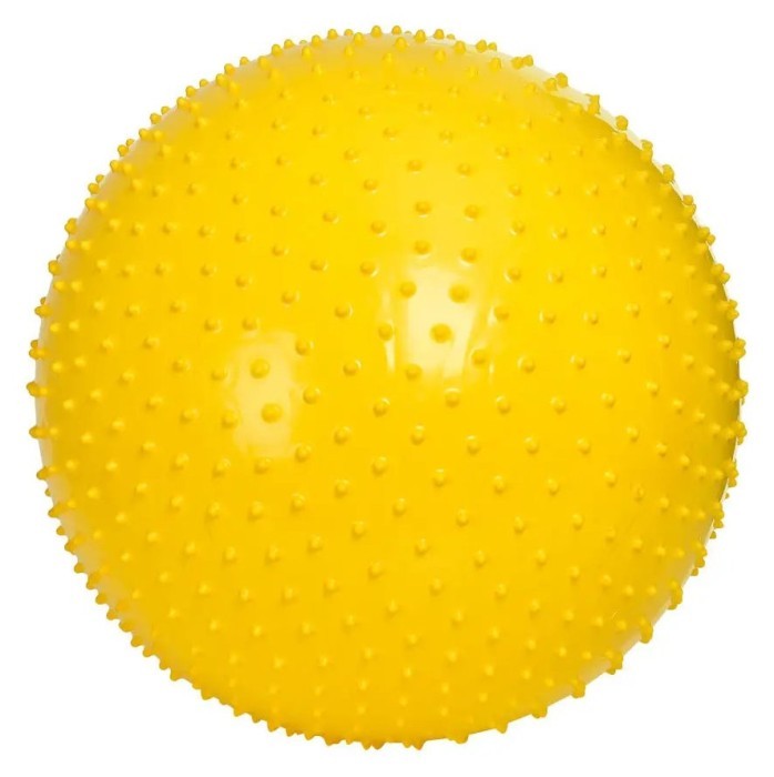 М'яч для фітнесу EasyFit 55 см жовтий (фітбол із масажною поверхнею), укр, укр