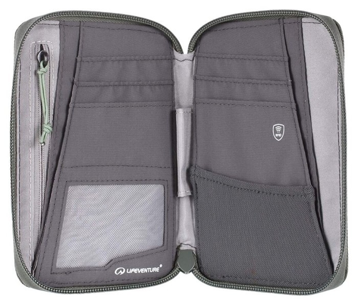 Кошелек Lifeventure Recycled RFID Mini Travel Wallet olive