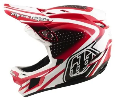 Вело шолом TLD D4 POLYACRYLITE HELMET; THE LINE [FIRE / WHITE] XL