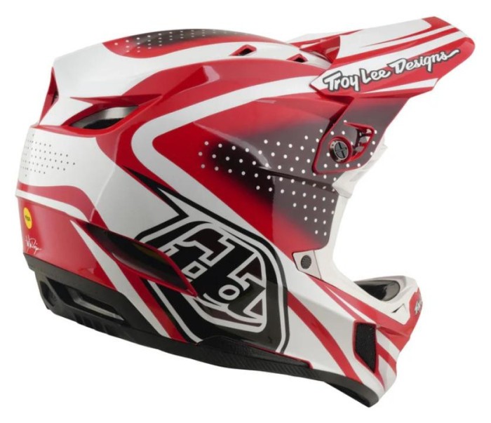 Вело шолом TLD D4 POLYACRYLITE HELMET; THE LINE [FIRE / WHITE] XL