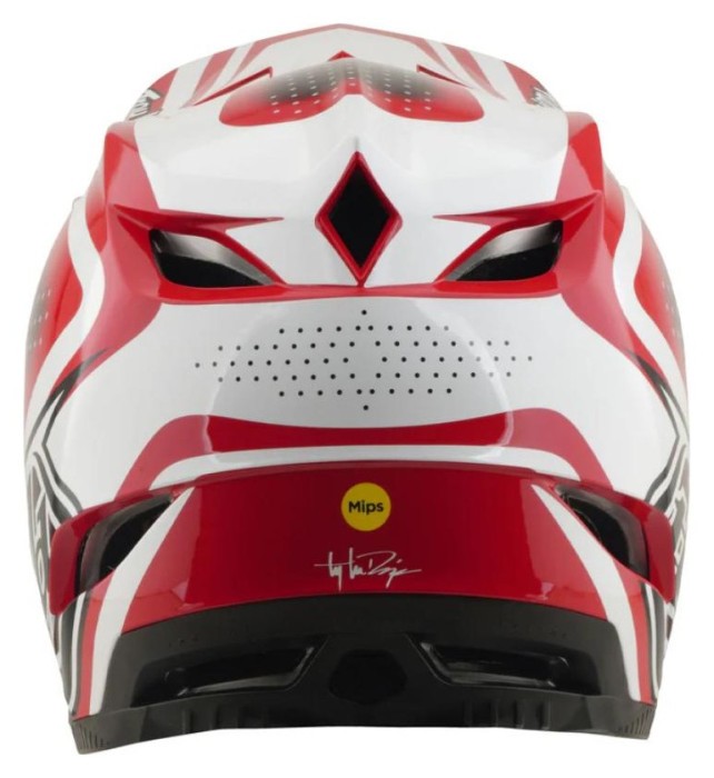 Вело шолом TLD D4 POLYACRYLITE HELMET; THE LINE [FIRE / WHITE] XL