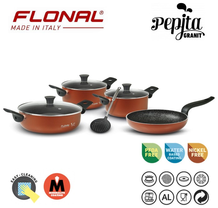 Набір посуду Flonal Pepita Granit 8 предметів (PGFSET08PZ)