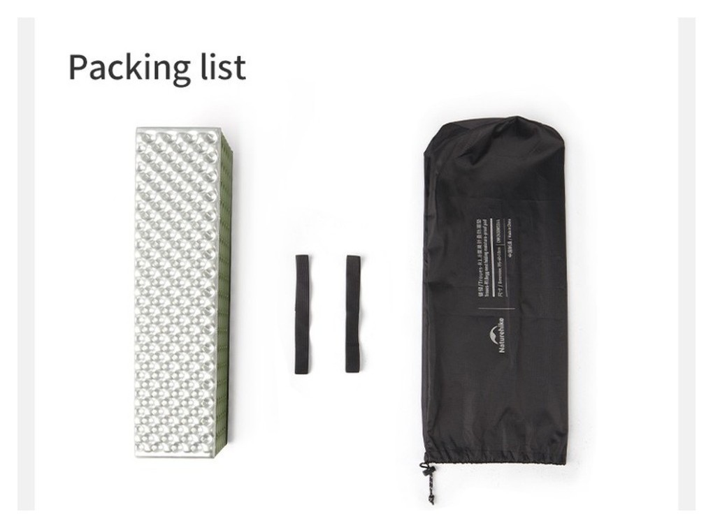 Килимок туристичний складаний двомісний IXPE Naturehike CNK2450WS044 з алюмінієвою плівкою, 200x120x1.8 см, синій