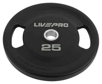 Блинчики диски полиуретановые 2 Handle металлическая втулка LiveUp LP8337-25 ø51мм 25кг черный
