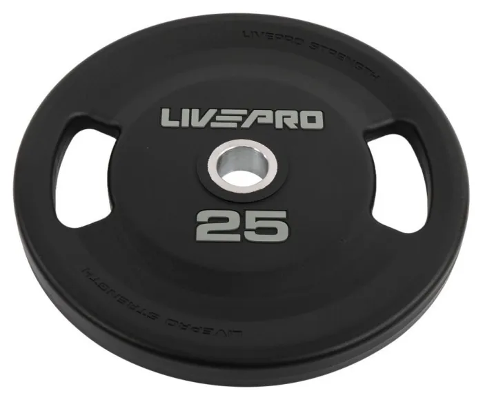 Блинчики диски полиуретановые 2 Handle металлическая втулка LiveUp LP8337-25 ø51мм 25кг черный