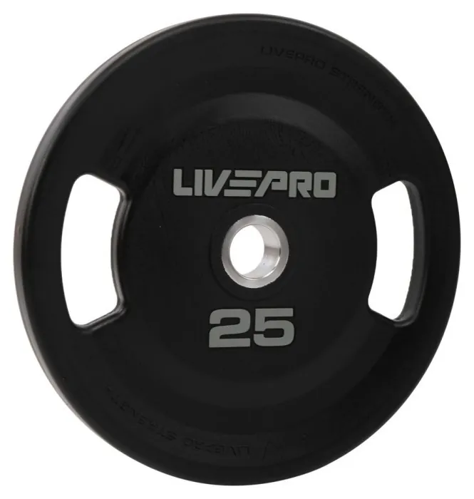 Блинчики диски полиуретановые 2 Handle металлическая втулка LiveUp LP8337-25 ø51мм 25кг черный