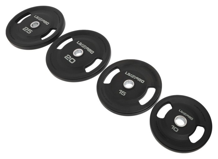 Блинчики диски полиуретановые 2 Handle металлическая втулка LiveUp LP8337-25 ø51мм 25кг черный