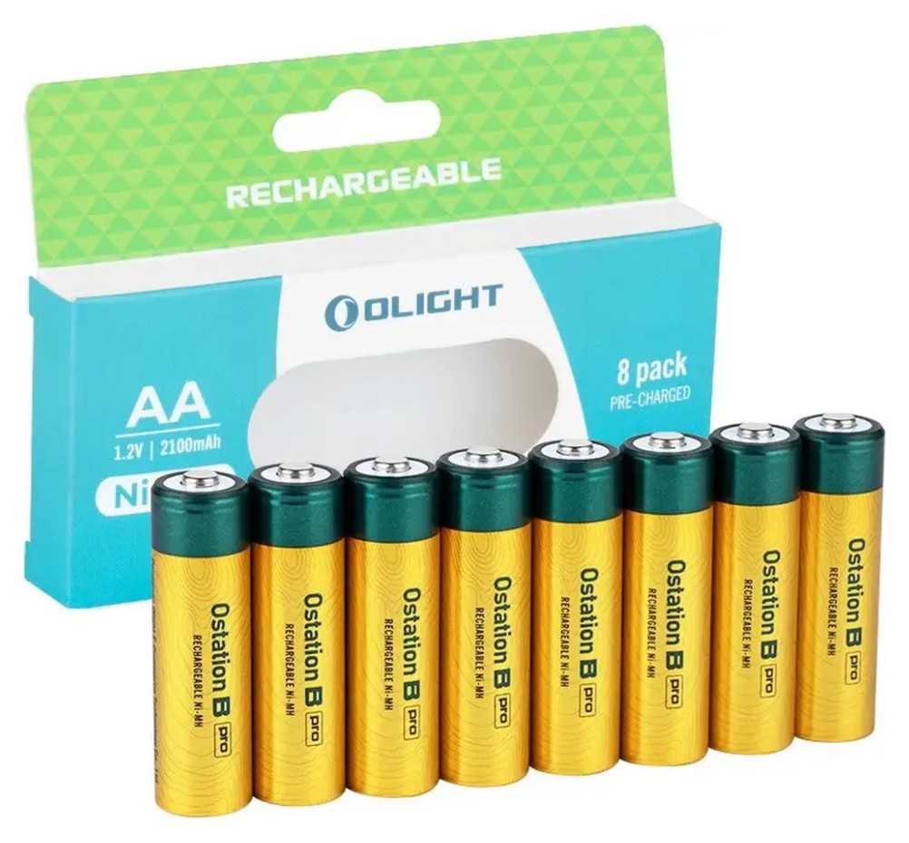 Набор аккумуляторов Olight B Pro AA 2100 mAh. 8 шт