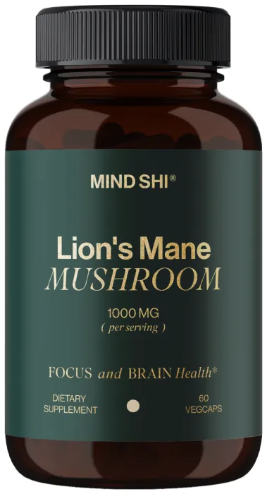 Lion's Mane Mushroom 1000 mg - 60 vegcaps (До 10.26+Поврежденная крышка)