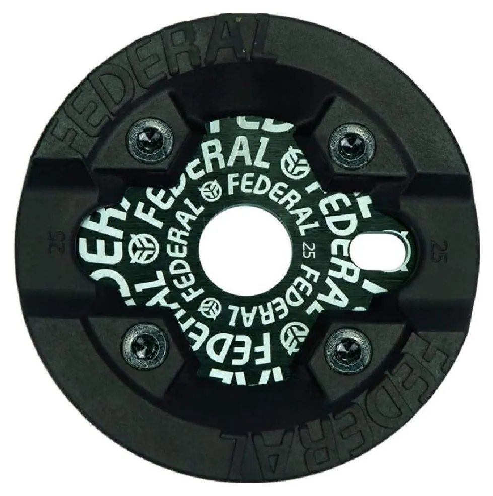 Зірка Federal Logo Solid (З захистом Impact) - чорна 25 зубів (для BMX) (VELD_SPFE018-BK1-025T)