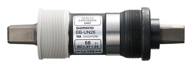 Каретка для велосипеда Shimano BB-UN26 68/122,5мм Black (ABBUN26B22B), укр, укр