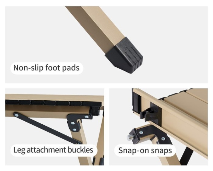 Складной стол Naturehike Star Jane T01 CNK2550JJ018, 89х60 см, углеродистая сталь, бежевый