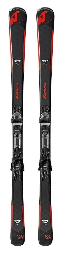 Лижі гірські (комплект) Nordica GT 75+TP CMP10 FDT 156см Black/red (0A8050+0C8020SA) (168 см black/red)