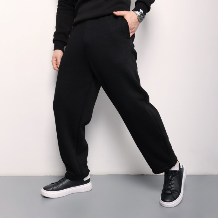 Джогеры мужские тринитка начес черные. Джогеры мужские Pobedov Move черные.