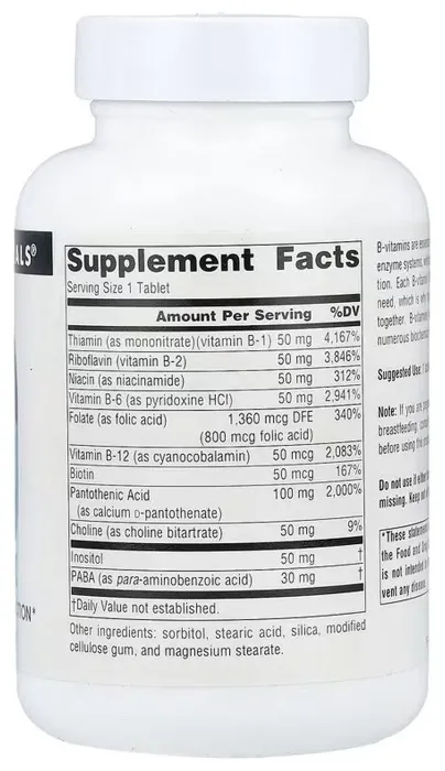 Vitamin B-50 Complex 50mg - 50 tabs