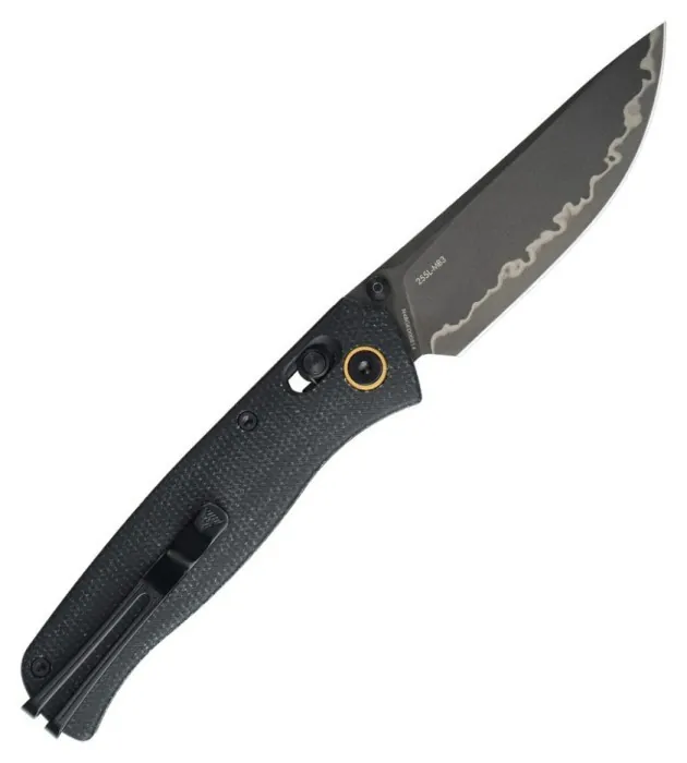 Нож складной туристический SRM Medal 255L-MB3 (8.2 см) 140Cr, Micarta черный