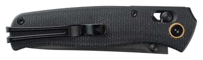 Нож складной туристический SRM Medal 255L-MB3 (8.2 см) 140Cr, Micarta черный
