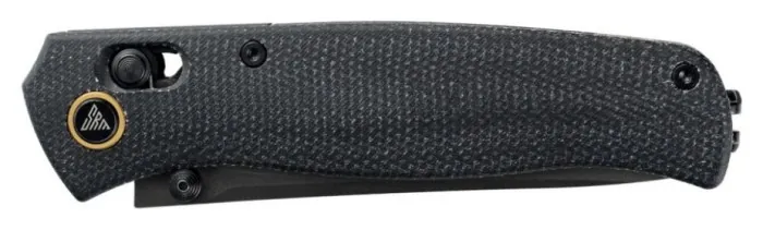 Нож складной туристический SRM Medal 255L-MB3 (8.2 см) 140Cr, Micarta черный