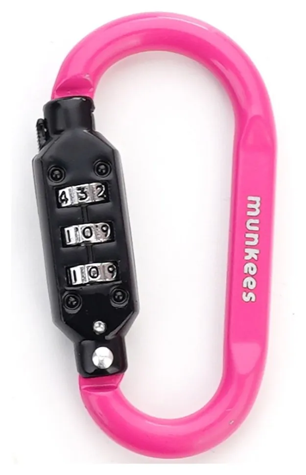 Munkees 35931 карабін Combi Lock Carabiner D-Shape magenta (35931-MG)