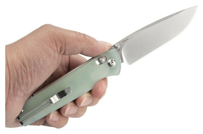 Нож складной SRM Terrier 258L-GC, полупрозрачный зеленый