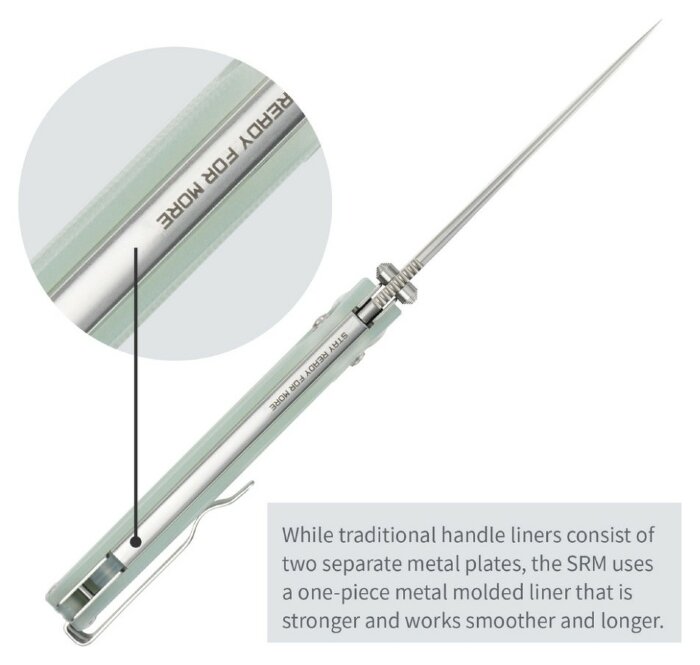 Нож складной SRM Terrier 258L-GC, полупрозрачный зеленый