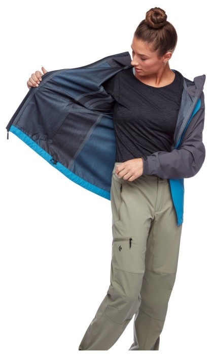 Женская женская куртка Black Diamond Highline Shell, S - Fjord Blue/Anthracite