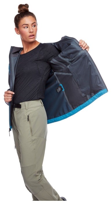 Женская женская куртка Black Diamond Highline Shell, S - Fjord Blue/Anthracite