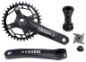Шатун AL L170 мм 36T PROWHEEL CHARM-36-TT с интегрирован. осью (черн.)