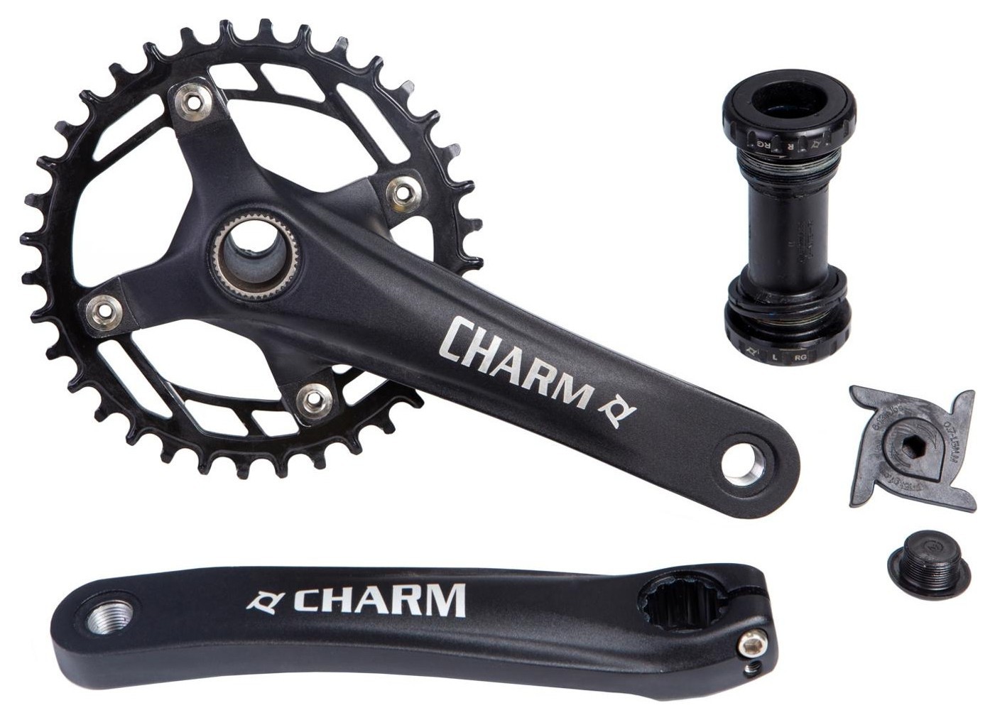 Шатун AL L170мм 36T PROWHEEL CHARM-36-TT с интегрирован. осью (черн.) 