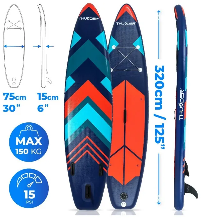 Надувная доска SUP (Сапборд) THUNDER STRIPES 320