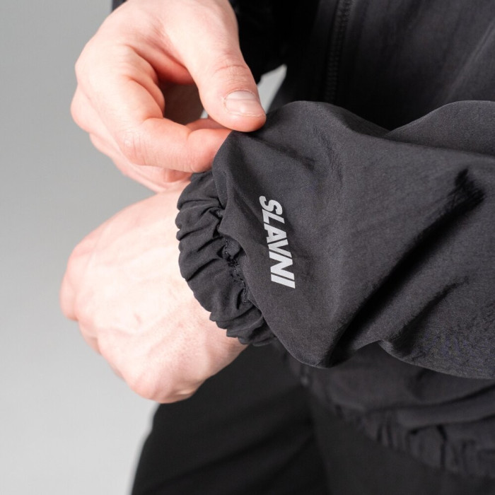 Куртка плащівка Slavni чорно-сіра, Весняна двостороння куртка Slavni Change чорно-сіра